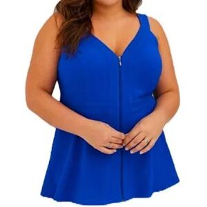 NWT Torrid Electric Blue Peplum Top